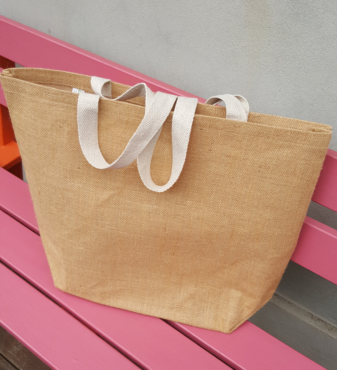 Jute tote bag hotsell